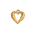 AA01564 Love Heart Stainless Steel Pendant Charms for Women's/Unisex Diy Necklace Bracelet Earrings Making