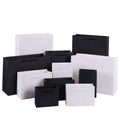Direct Manufacturer's Custom Black Card Paper Bag with White Spots Personalized Logo Printing Wholesale for Clothing & Handbag