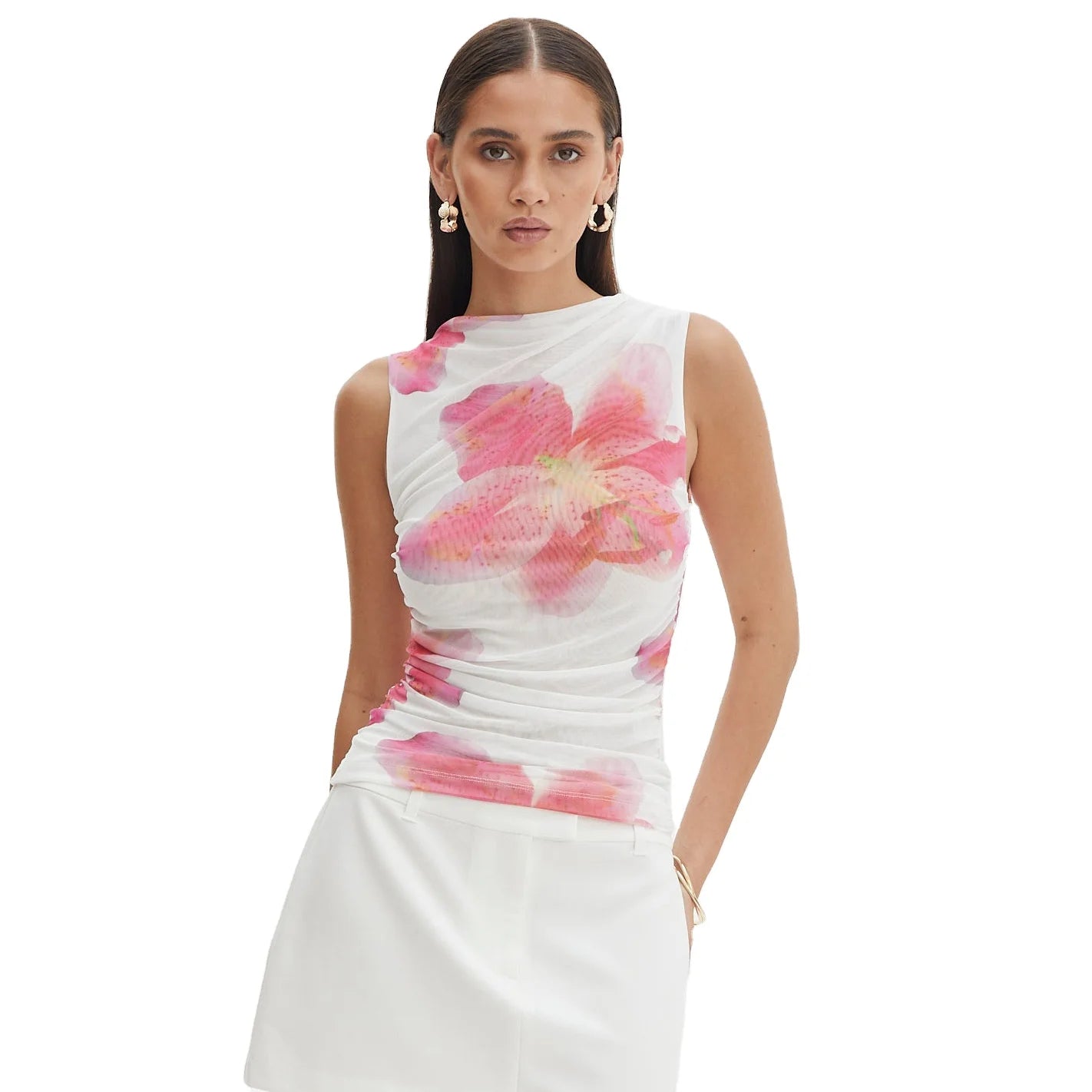 Wholesale Women Flower Fashions Blouse Streetwear Fashion Summer 2024 T Shirt Outfits Women's Tank Tops