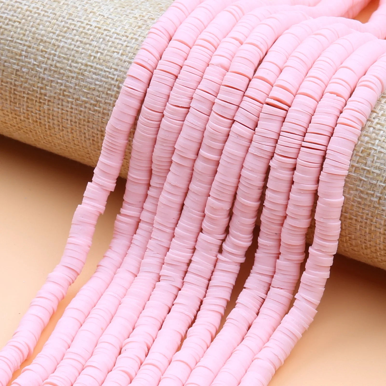 Factory Wholesale Cheap Price 6mm Flat Round Polymer Clay Beads Handmade Clay Beads for DIY Jewelry Making Bracelet Mixed Color