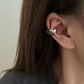 Single Heart Shape Cuff Earring No Pierced Temperament Heart Shaped Ear Bone Clip Earrings