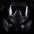 Zlangsports TPE Comfortable Fit Sports Air Filtration Double Fans Full Face Gas Facemask with 2 Fans