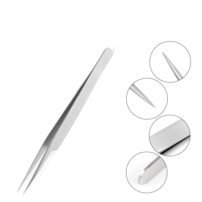 ELITER Hot In Stock Individual Classic 0.03 Volume Eyelash Extensions Tweezers Stainless Eyelash Tweezer Laah Tweezers