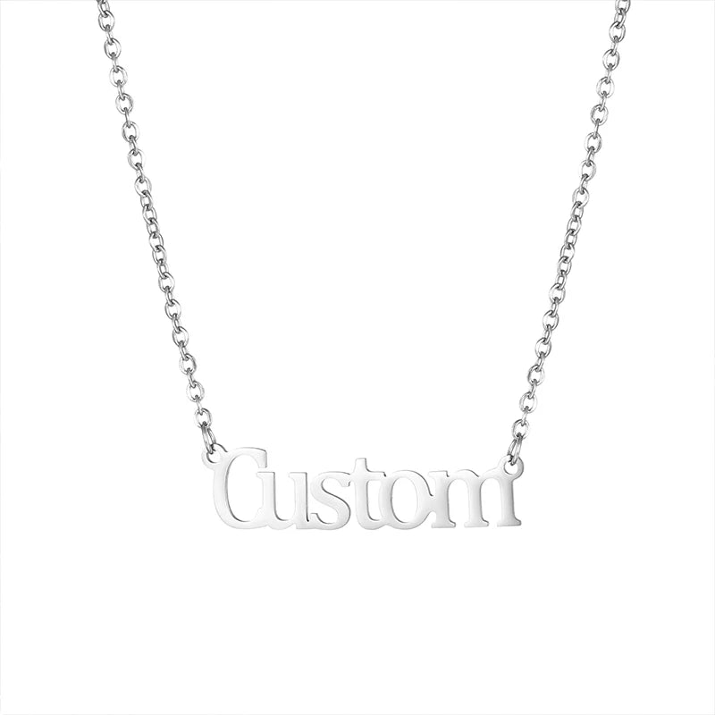 Customized Personalized Jewelry Letter Necklace Stainless Steel Letter Name Necklace Pendant Unisex