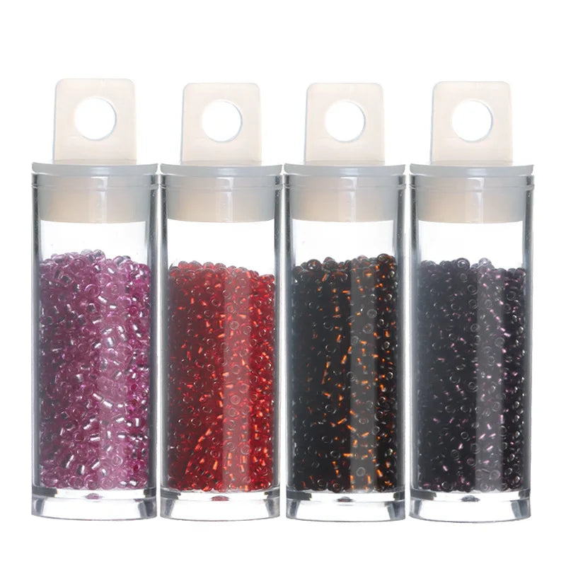 2mm Silver Lined Colors Glass Seed Beads 10 Grams Bottle Rocailles Round Loose Embroidery Beads