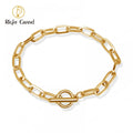 Personality Geometric OT Buckle Bracelet Trend Street Shooting Rectangular Thick Chain Bracelet