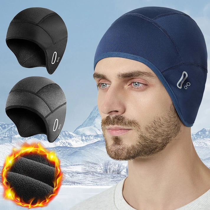 Winter Thermal Warm Ski Motorcycle Cycling Fleece Sport Beanie Hat Skull Cap Helmet Liner With Glasses Holes