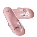 Summer Beach Fashion Adult Slides Spring Pvc Plastic Clear Sandals for Women Ladies and Girls Light pink Custom Design slippers