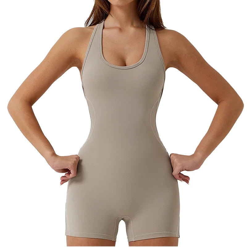 Women's Sports Bodysuit Jumpsuit One Piece Slimming Compression Workout Gym Yoga Romper Wholesale Dance Training Wear Fitness
