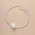 Natural Freshwater Pearl Bead Snake Chain 925 Sterling Silver Charm Bracelets Fashion Jewelry for Women