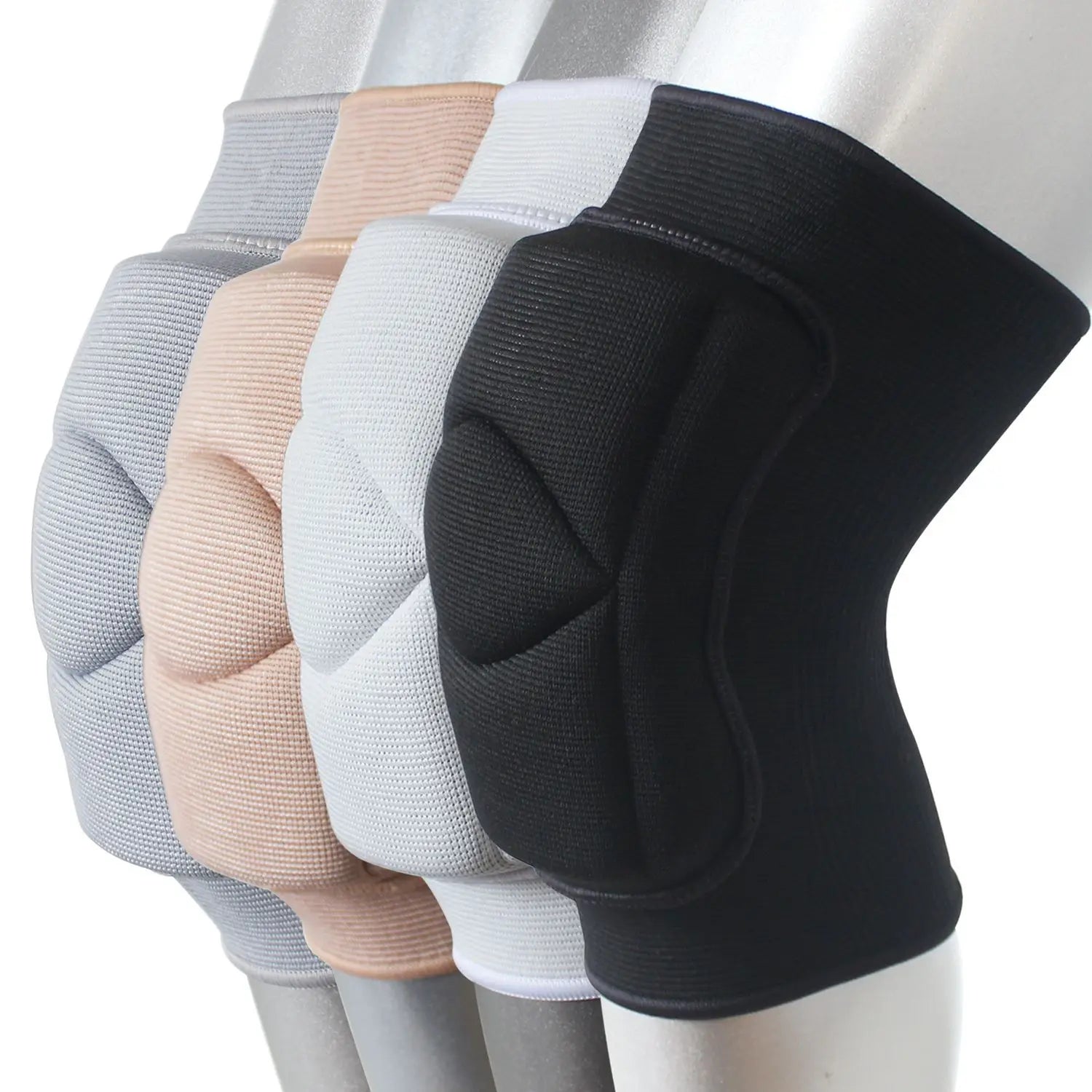 Veidoorn Custom Logo Thick Dance Knee Brace Sponge Anti-Slip Stripe Rodilleras Volleyball Knee Pads Stabilizer Protection