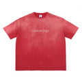 Custom Heavyweight Men's Wasted Gradient Breathable T-Shirts Summer Oversized Short-Sleeved O-Neck Tops 100% Cotton Knitted