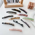 Long  Colorful  Acetic Acid  Banana Hair Clips Color Print Banana Hair Jaw Claw Clip for Women