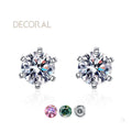 D Color Jewelry Wholesale 925 Sterling Silver Fashion Stud Earrings 1ct Gra Certified Moissanite Stud Earrings for Women