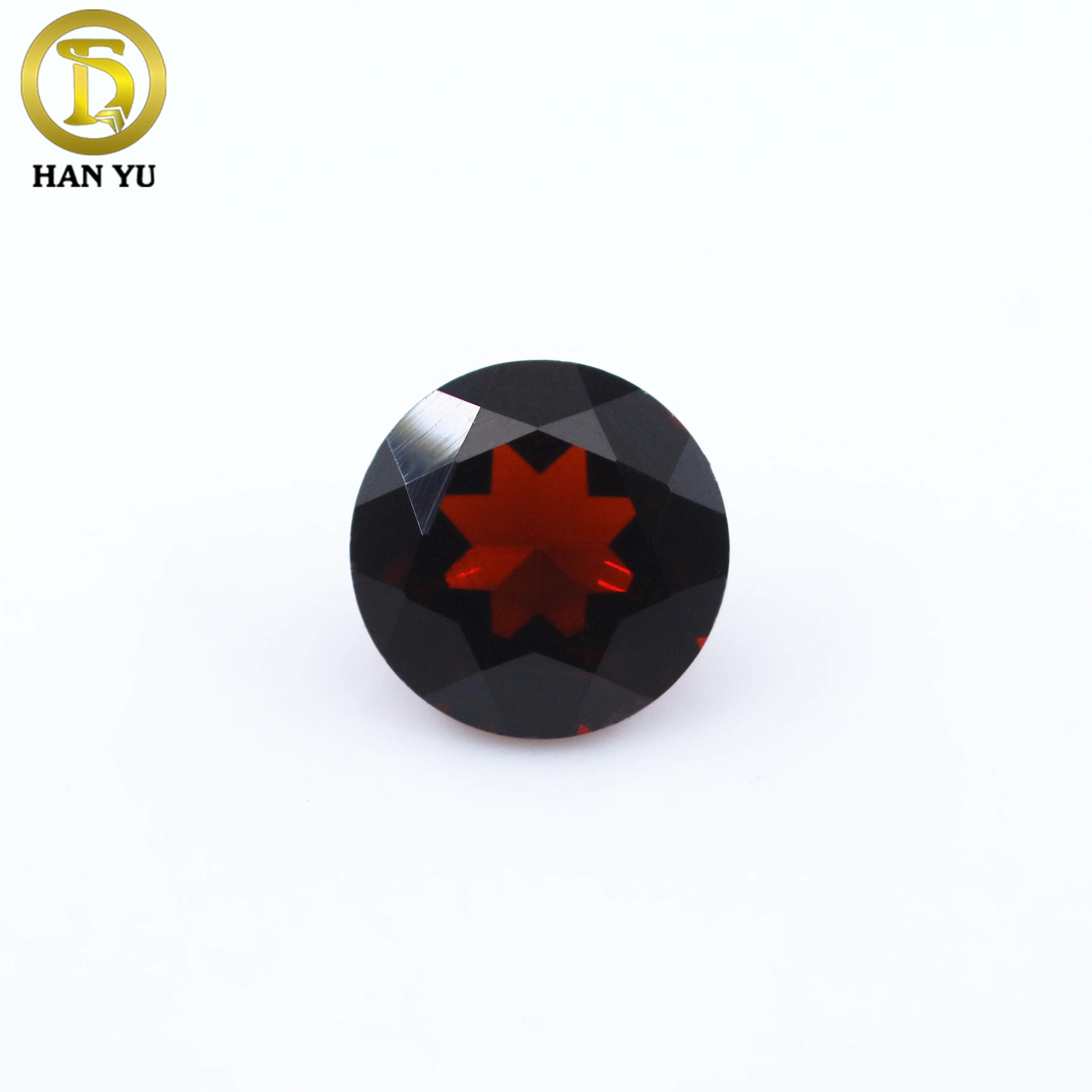 Large Stock Wholesale Top Quality Natural Garnet Round Faceted Loose Red Garnet Gemstone