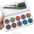 Customizable Flash Metal Eyeshadow Palette Luminous Shimmer for Various Skin Tones Chemical Eyeshadow Matte Powder Makeup