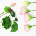 M168 Floral Wedding Home Decoration Rustic Plant Simulation Silk Artificial Lotus Flowers Lotus Seeds Decorative Flowers Plants