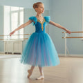 White Ballet Dress Performance Clothes Long Romantic Ballet Tutu Swan Lake Ballerine Femme Children Girls Fairy Ballet Costume