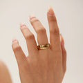 Wholesale Stainless Steel 18K Gold Plated Cubic Zircon Chunky Star Burst Diamond Women Rings Hypoallergenic Jewlery