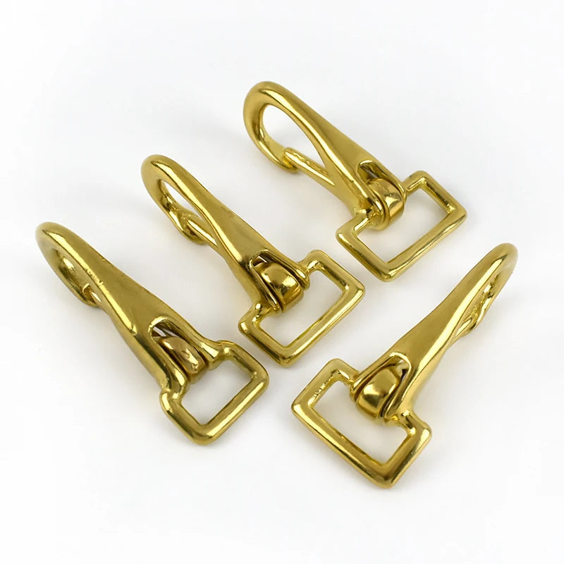 Meetee KY2038 16/20/25mm Lobster Rotating Trigger Clasp Bag Handmade Leather Accessories Brass Fixed Hook Buckle