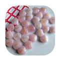 Wholesale 30mm Carved love Heart Runes Crystal Gemston Crafts Natur Rose Quartz  Heart Shaped Stone for Lover's Gift