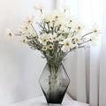 Creative Transparent Tabletop Vase Unique Art Deco Design Stained Glass for Dried Flower Arrangements Home Decor Unique Accent MegaBDM