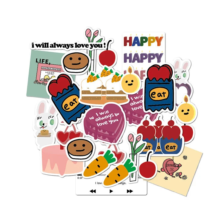 Stickers Pack Random Cute Spot Korea Girl PVC Waterproof Carton Chinese Style MC Adhesive Sticker Stationery Stickers 100 Pcs