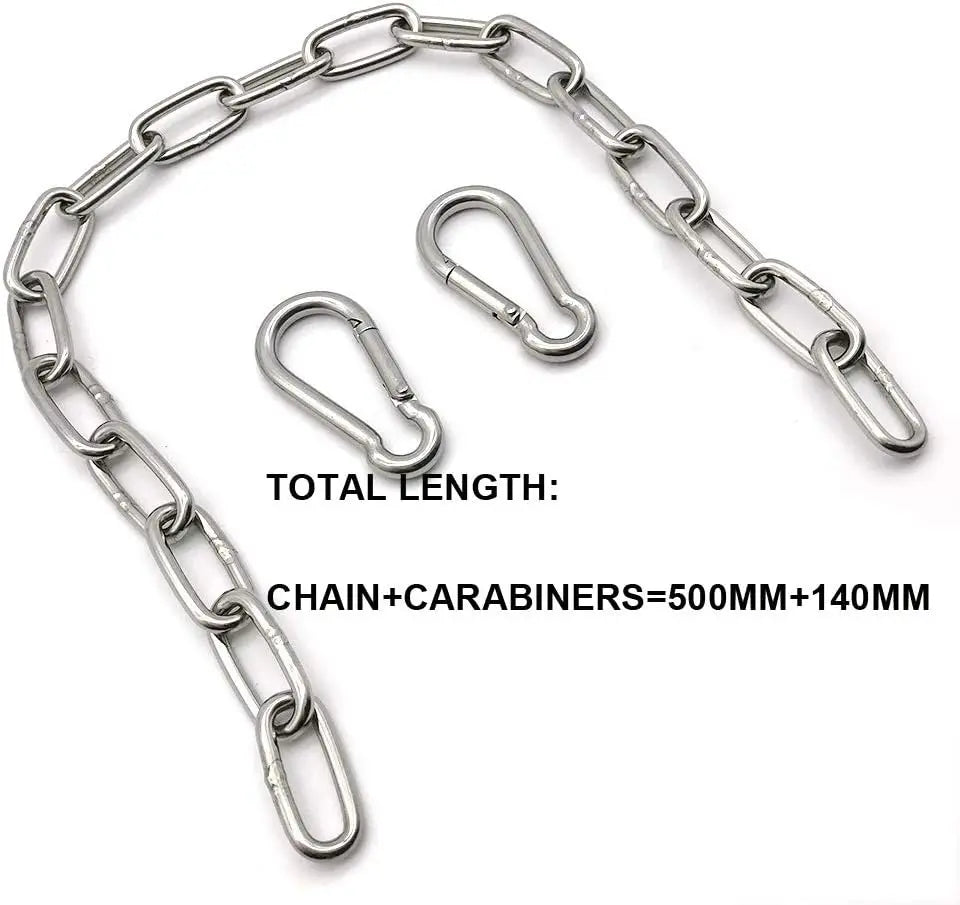Heavy Duty 550LB Capacity Stainless Steel Conveyor Chain Chain Punching Bags Hanging Chair Swing Trapeze Yoga Galvanized Drag