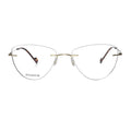 FEROCE Prescription Glasses for Women Optical Rimless Pure Titanium Frames
