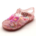 Comfortable Anti-Skid Kids Transparent Glitter Sandals Cushioning Closed Toe Outdoor Slippers for Spring Summer Autumn