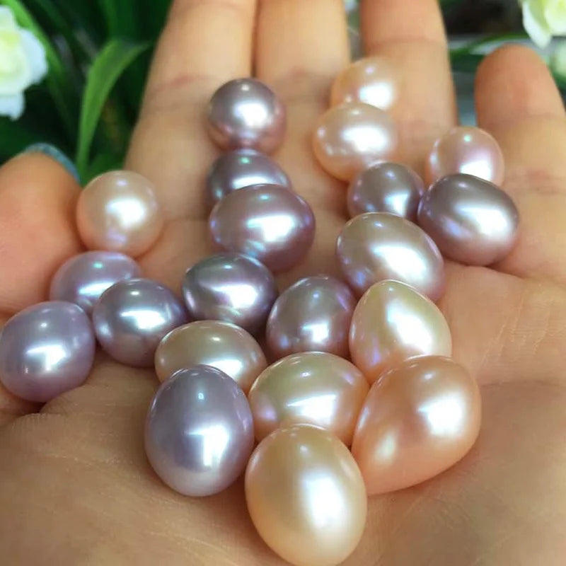 Top Quality Wholesale Drop Shape Freshwater Pearl High Luster Real Rice Loose Pearl for Jewelry Making