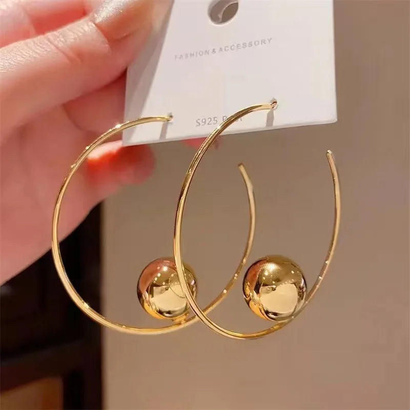 Silver Gold Hoop Earrings for Women Gold Plated Hoop Earrings Hypoallergenic Earring Lightweight Dangle Earrings earring gift