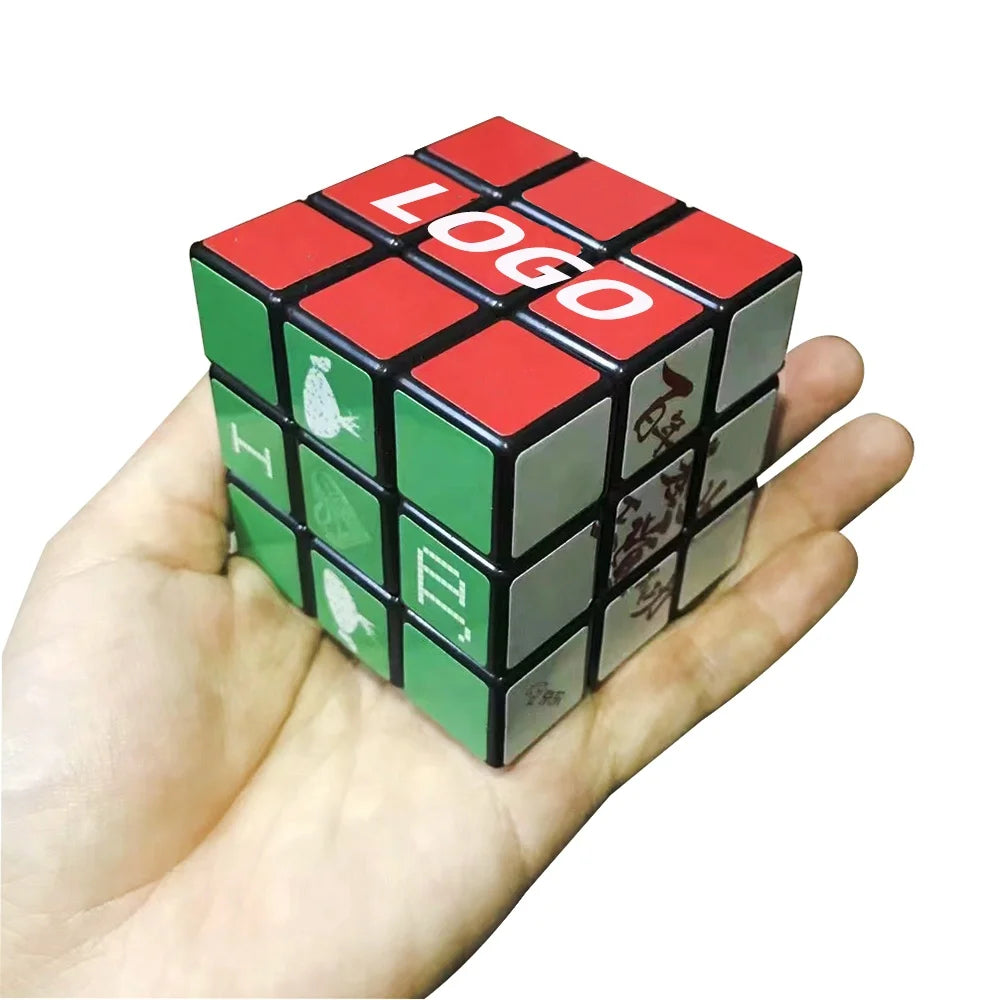 Custom Your Own logo 3x3 Speed Magic Cube 3x3x3 Diy Photo 3d Educational Puzzle Toy for Advertising Promotion Gift