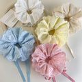 Customised Soft Frilly Ribbon Hair Scrunchies Assorted Colors with Elegant Lace Hair Ties