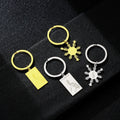 Manufacturer Philippines Map Charm Keychain Stainless Steel 18K Gold Plated Philippines Flag Emblem Pendant Key Chain