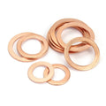 Custom Size 3/8 M3 M4 M5 M6 M8 M10 M12 Flat Copper Brass Aluminum Washer Solid Pure Red Copper Sealing Ring Shim Washer Gasket