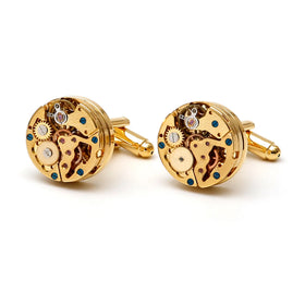 Wholesale Men Punk Cufflinks Movement Tourbillon Mechanical Cufflink Custom Logo Watch Steampunk Cufflink (MD044)