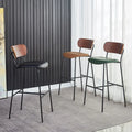 New Design Wood Metal With Cushion High Bar Home Counter Bar Restaurant Bar Stool Chair