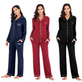 Pjs Sets Pajamas Sets Women Winter Wholesale Cotton Sleepwear Sleep & Lounge Wear Ladies Long Sleeve Soft Pajamas Custom logo