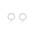 New Hot Fashion 925 Silver Crystal Circle Earrings for Women Girls Gift Fashion Statement Jewelry  Korean Earrings