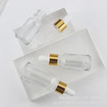 30ml Transparent Gold Circle Cap Essential Oil Dropper Glass Bottle Serum Bottle Cosmetics Liquid Packaging