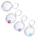 Factory Wholesale Zinc Alloy Identity Brand Claw Print Round Hanging Tag Engraveade Pet Collar Hanging Cat Dog Tag