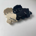 Cute 11cm 5cm Black Jumbo Acetate Hairclips Large Dog Hair Claw Clips