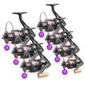 March Expo Full Metal Spool Mini Spinning Reel Fishing 6000 Carbon Handle Seat Saltwater Spinning Fishing Wheel Piscifun