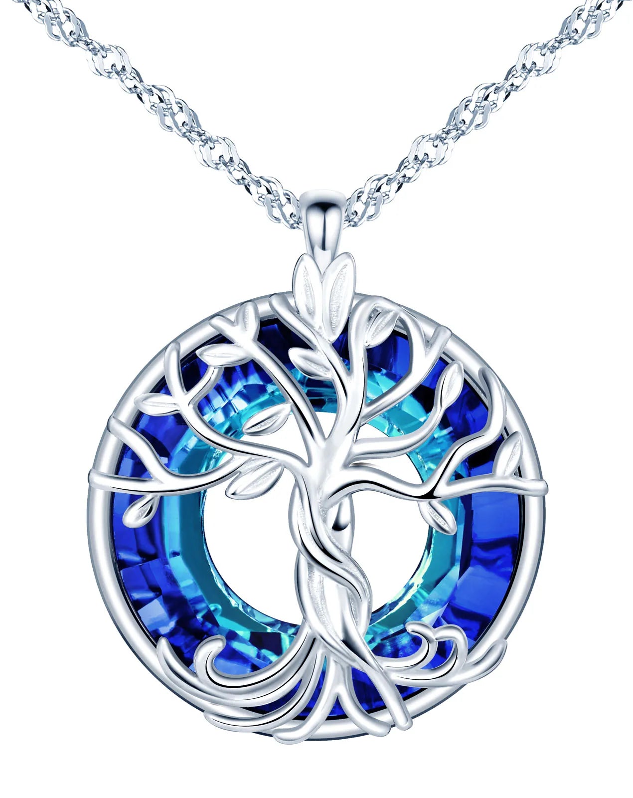 AMZ Hot Selling Mothers Necklace 925 Sterling Silver Tree of Life Necklace
