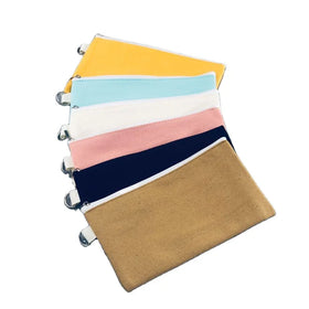 Wholesale Blank Canvas Zipper Closure Fashion Style Custom Pattern Model ALH-119 Cosmetic & Bags Private Label