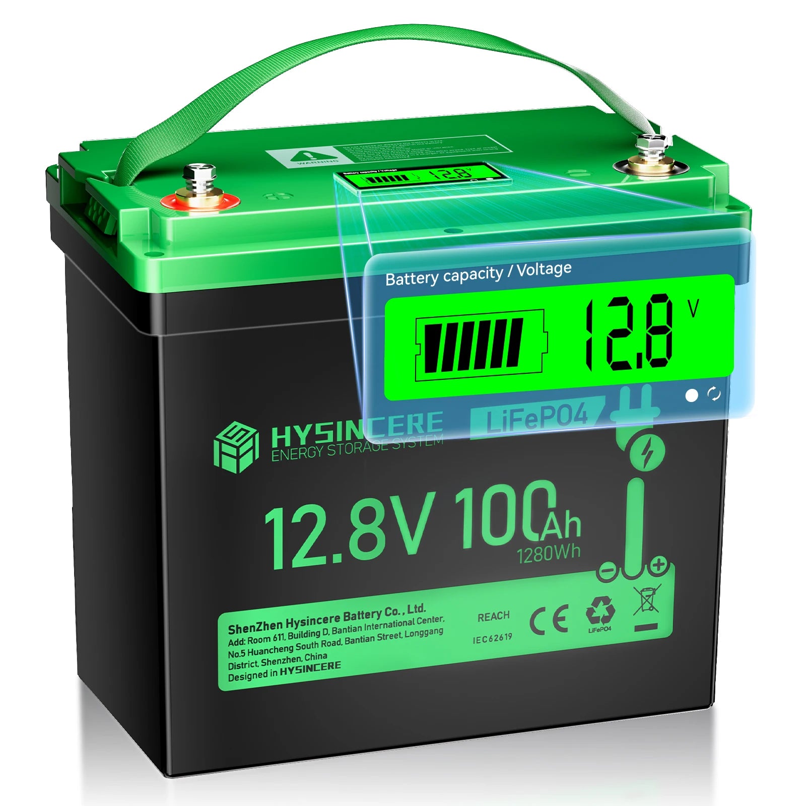 Two Sets of 12.8V 100Ah Mini Lithium Iron Phosphate Batteries Are Suitable for Towing Fishing Motor Camping RV Etc