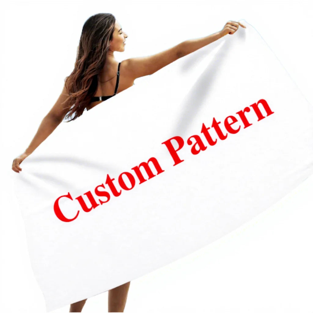 Wholesale Lightweight Adult Personalized Design Custom Printed Sand Resistant Microfiber Quick Dry Beach Towel