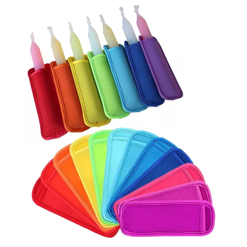 Ice Pop Sleeves Popsicle Holders Bags Multi Color Neoprene Popsicle Bags