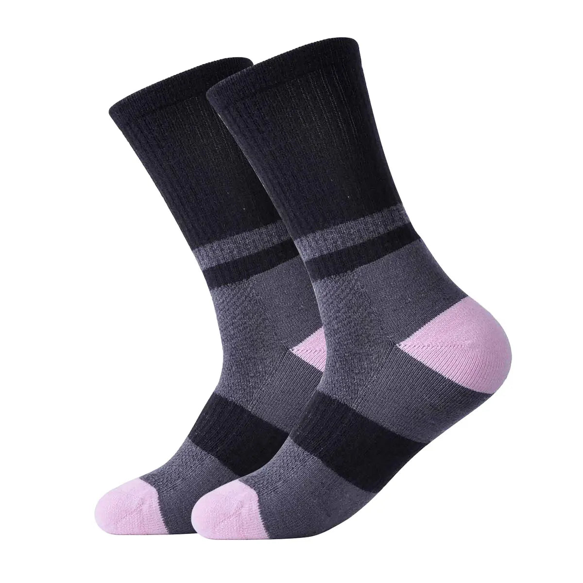 Solax Unisex Merino Wool Hiking Socks Digital Printing Knitted Thermal Warm Autumn Winter Boot Crew Socks